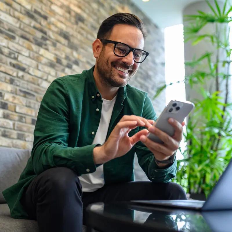 Person using Talkie wireless service